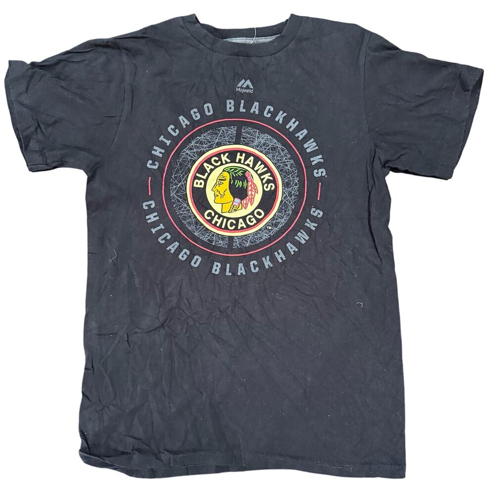 Vintage Tees - Majestic NHL Chicago Blackhawks Stanley Cup Graphic Tee*SZ S‎